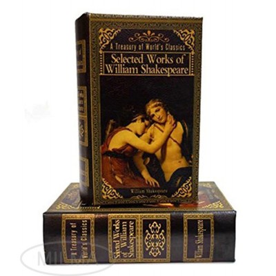  William Shakespeare Secret Storage Book Box Stash Box  Faux Leather Over Wood 802126175170  163194296742